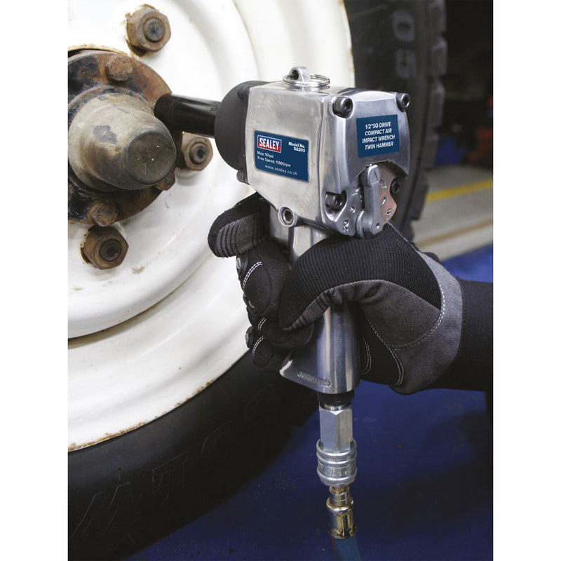 Sealey Air Impact Wrench 1/2Inchsq Drive Compact - Twin Hamm Sealey - Dynamic Drive