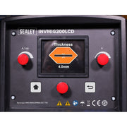 Sealey Inverter Welder MIG TIG & mmA 200A with LCD Screen INVMIG200LCD Sealey - Dynamic Drive