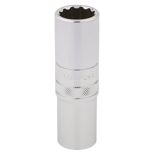 Draper HI-TORQ 12 Point Deep Socket, 1/2" Sq. Dr., 17mm 33735 Draper - Dynamic Drive