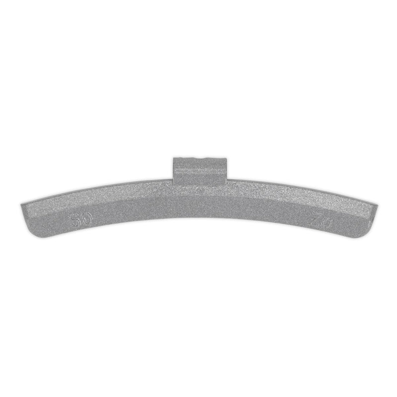 Sealey Wheel Weight 50g Hammer-On Plastic Coated Zinc for Alloy Wheels Pack of 5 Sealey - Dynamic Drive
