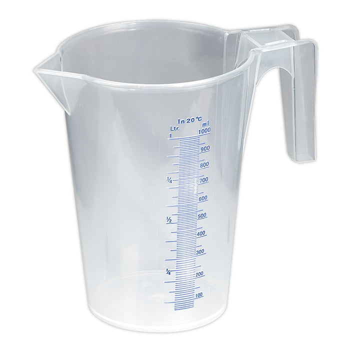 Sealey Measuring Jug Translucent 1L JT1000 Sealey - Dynamic Drive