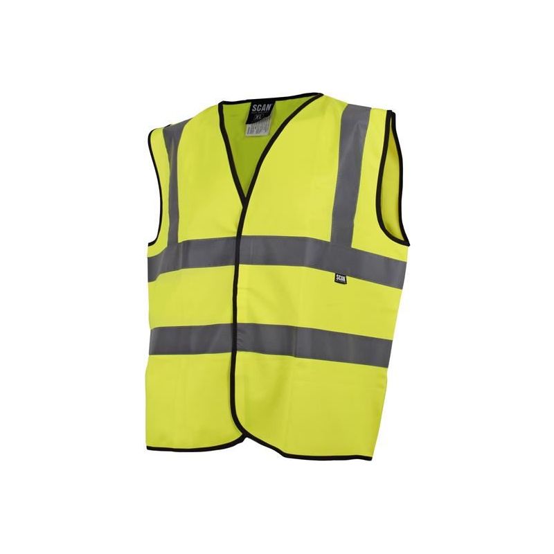 Scan Hi-Vis Waistcoat Yellow - XXL (52in) Scan - Dynamic Drive
