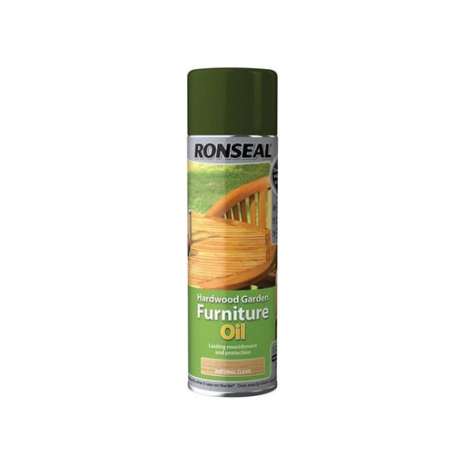 Ronseal Hardwood Garden Furniture Oil Natural Clear Aerosol 500ml Ronseal - Dynamic Drive