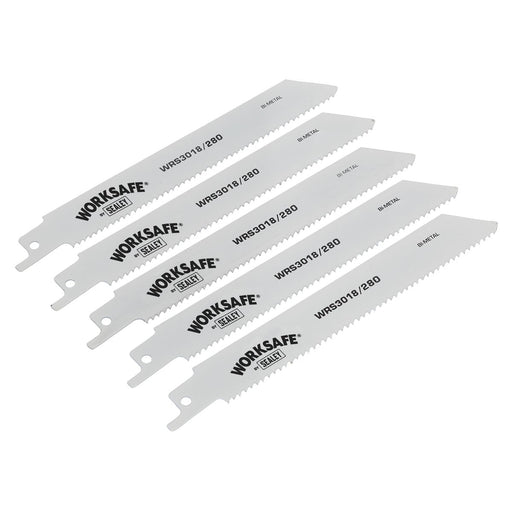 Sealey Reciprocating Saw Blade 280mm 10tpi Pack of 5 WRS3018/280 Sealey - Dynamic Drive