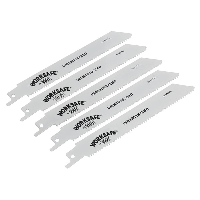 Sealey Reciprocating Saw Blade 280mm 10tpi Pack of 5 WRS3018/280 Sealey - Dynamic Drive