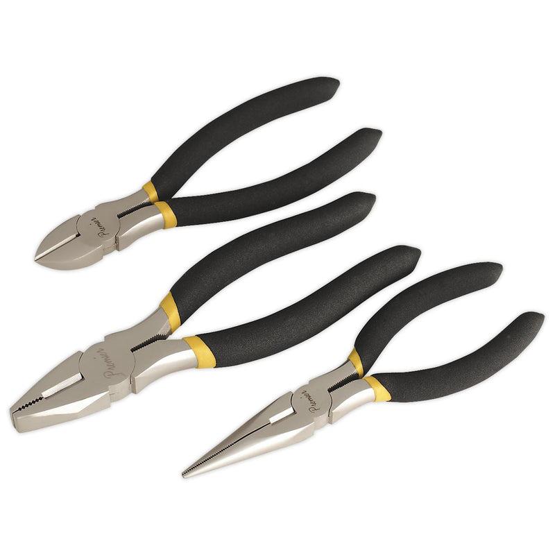 Sealey Pliers Set 3pc Ni-Fe Finish AK9333 Sealey - Dynamic Drive