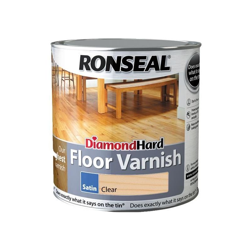 Ronseal Diamond Hard Floor Varnish Satin 2.5 litre Ronseal - Dynamic Drive