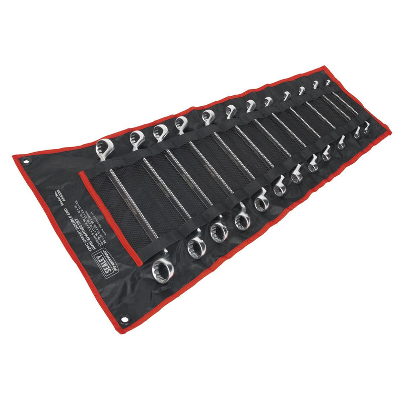 Sealey Offset Double End Ring Spanner Set 12pc Metric AK6328 Sealey - Dynamic Drive