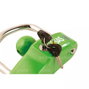 SAS Green Caravan Hitchlock Trailer Universal Hitch Coupling Tow Ball Lock High Security SAS - Dynamic Drive