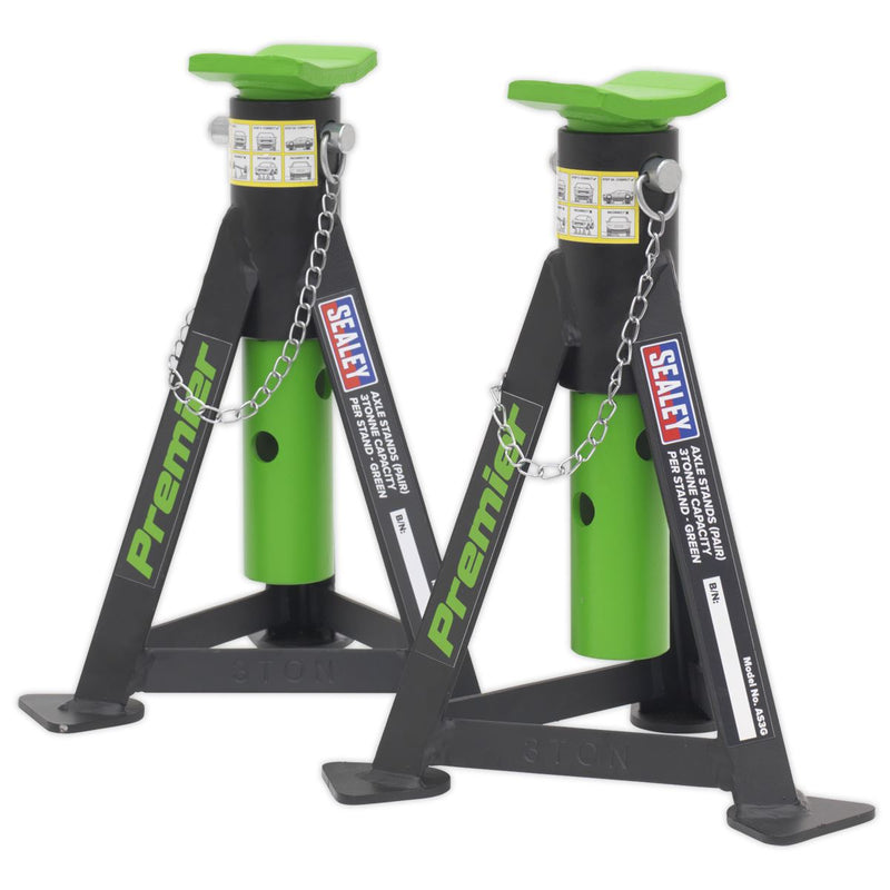 Sealey Trolley Jack 3tonne & AXLe Stands (Pair) 3tonne per Stand Combo Sealey - Dynamic Drive