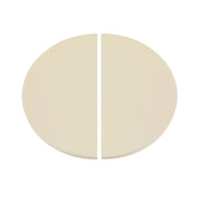 Dellonda Halfmoon Ceramic Heat Deflector Plates for Kamado BBQs 15"(38cm) 2pc Dellonda - Dynamic Drive