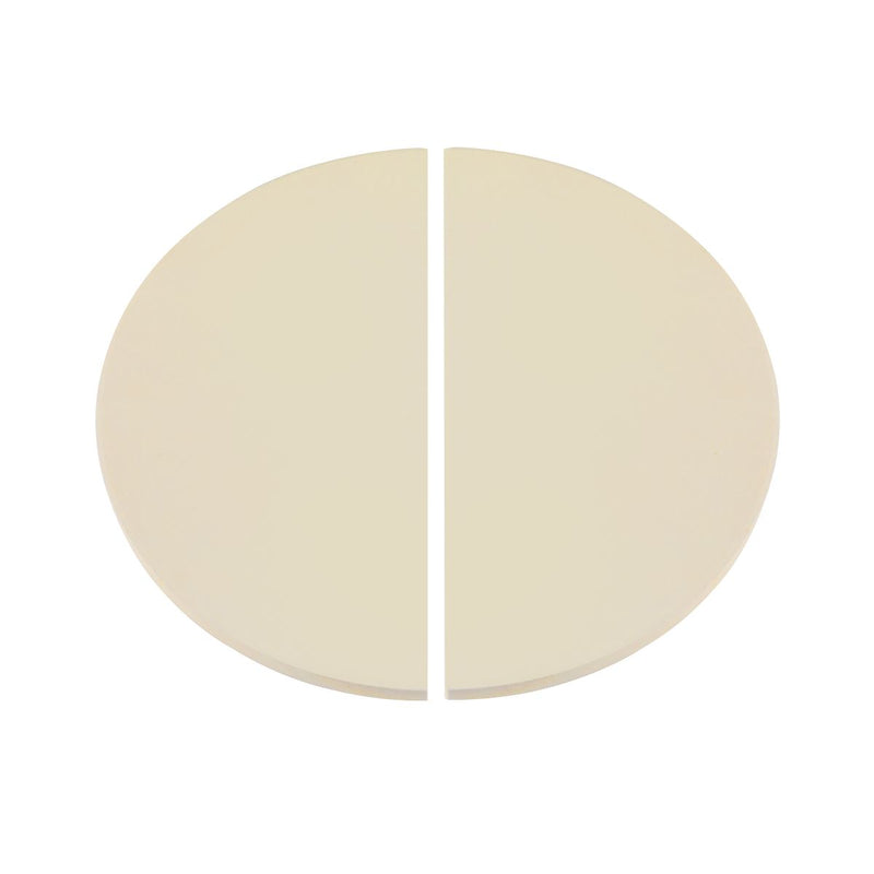 Dellonda Halfmoon Ceramic Heat Deflector Plates for Kamado BBQs 15"(38cm) 2pc Dellonda - Dynamic Drive