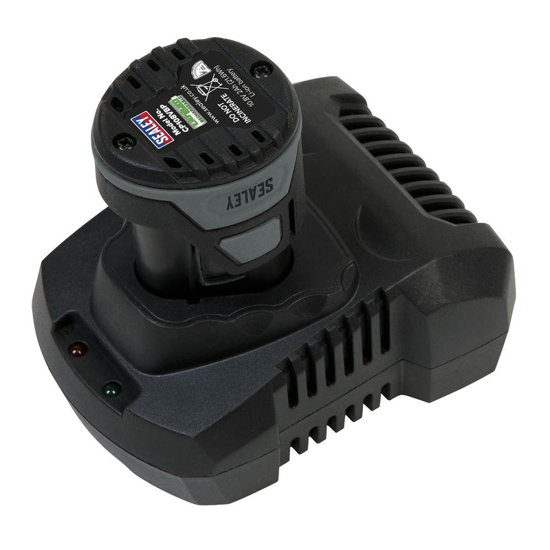 Sealey Cordless Ratchet Wrench 45Nm 3/8"Sq Drive 10.8V 2Ah SV10.8 Series Sealey - Dynamic Drive