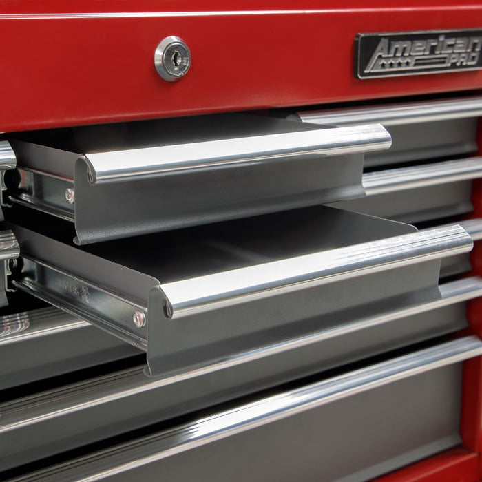 Sealey Topchest 9 Drawer with Ball-Bearing Slides - Red/Grey Sealey  - Dynamic Drive
