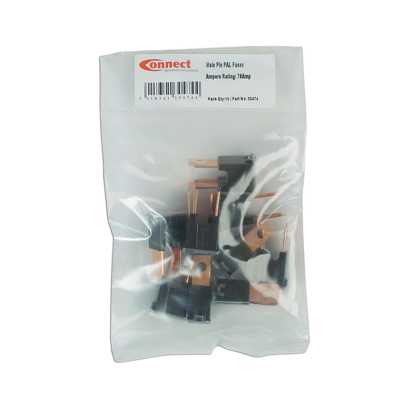Connect Male PAL Fuses 70A 10pc 30474 Tool Connection - Dynamic Drive