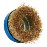 Draper Brassed Steel Crimped Wire Cup Brush, 100mm, M14 41445 Draper - Dynamic Drive