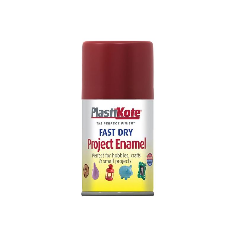 Plastikote Fast Dry Enamel Aerosol Metallic Red 100ml PlastiKote - Dynamic Drive