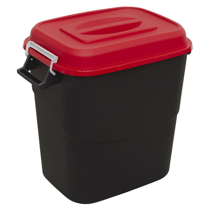 Sealey Refuse/Storage Bin 75L Red BM75R Sealey - Dynamic Drive