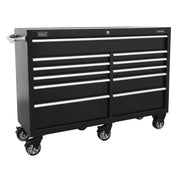 Sealey Rollcab 11 Drawer 1430mm Heavy-Duty Black PTB143011 Sealey - Dynamic Drive