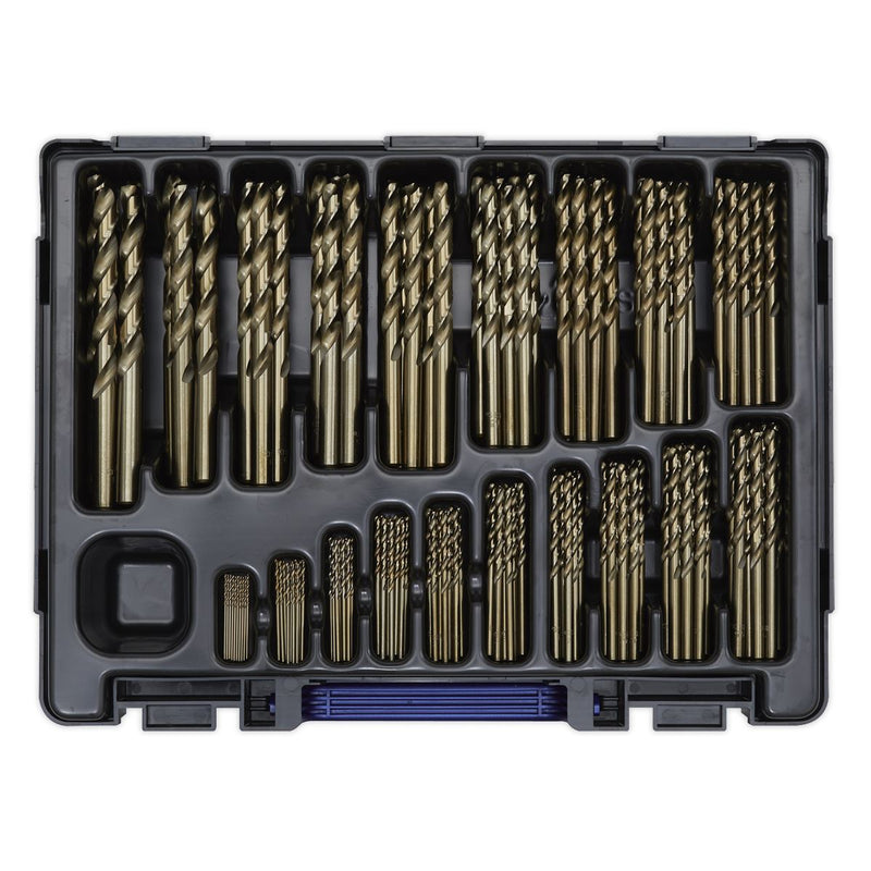 Sealey HSS Cobalt Fully Ground Drill Bit Assortment 170pc1-10mm DBS170CB Sealey - Dynamic Drive