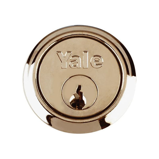 Yale Locks P1109 Replacement Rim Cylinder & 4 Keys Polished Brass Finish Visi Yale Locks - Dynamic Drive