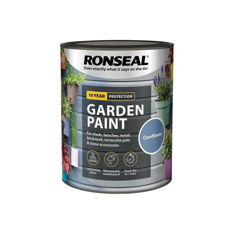 Ronseal Garden Paint Cornflower 750ml Ronseal - Dynamic Drive