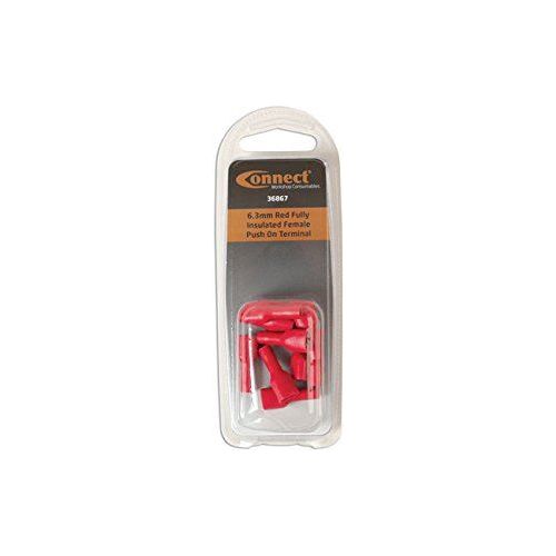 Tool Connection Red Fully Insulated Female Push On Terminal 6.3mm 10pc 36867 Tool Connection - Dynamic Drive