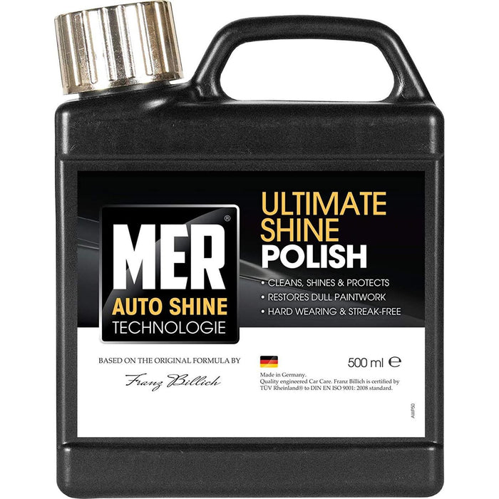 Mer Ultimate Shine Polish Wax Car Painwork Cleaner Protector Restorer 500ml Mer  - Dynamic Drive