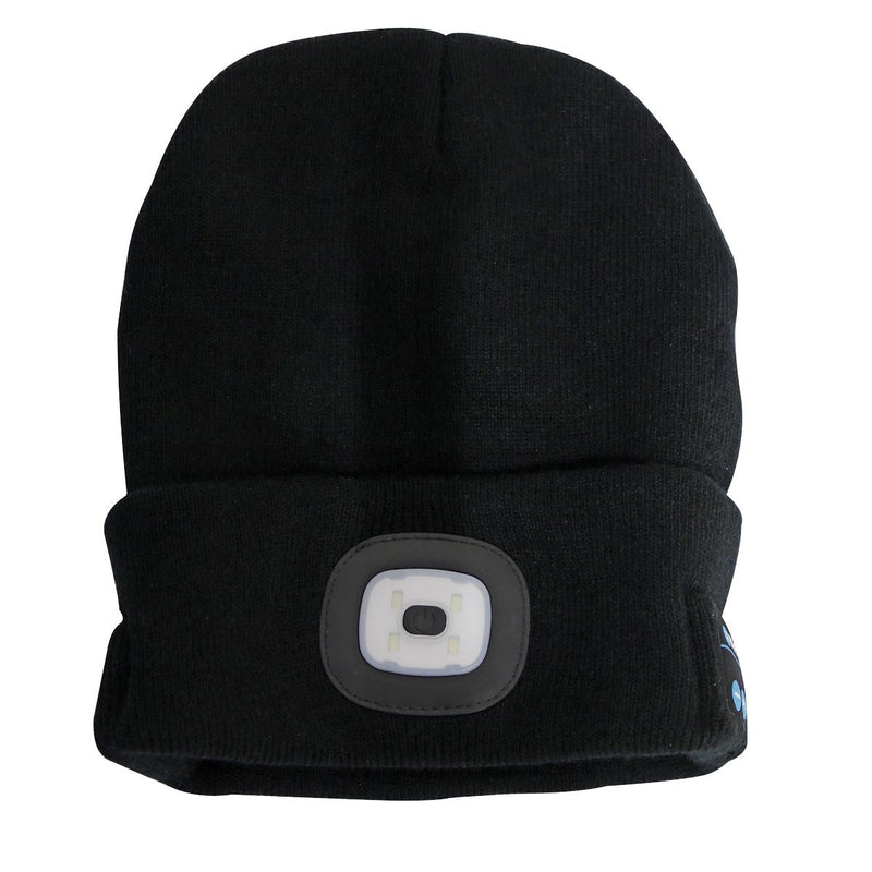 Sealey Beanie Hat 4 SMD LED USB Rechargeable with Wireless Headphones LED185W Sealey - Dynamic Drive