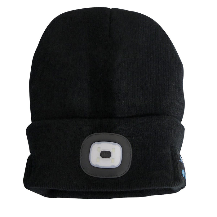 Sealey Beanie Hat 4 SMD LED USB Rechargeable with Wireless Headphones Sealey  - Dynamic Drive