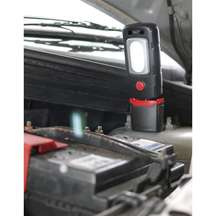 Sealey Rechargeable LED Inspection Lamp 360 COB Work Light Super Bright Black Sealey  - Dynamic Drive