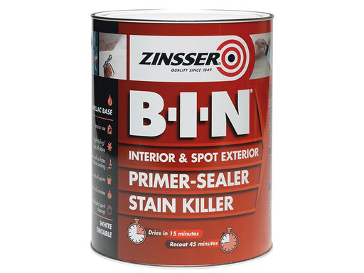 Zinsser B.I.N® Primer, Sealer & Stain Killer Paint White 2.5 litre Zinsser - Dynamic Drive