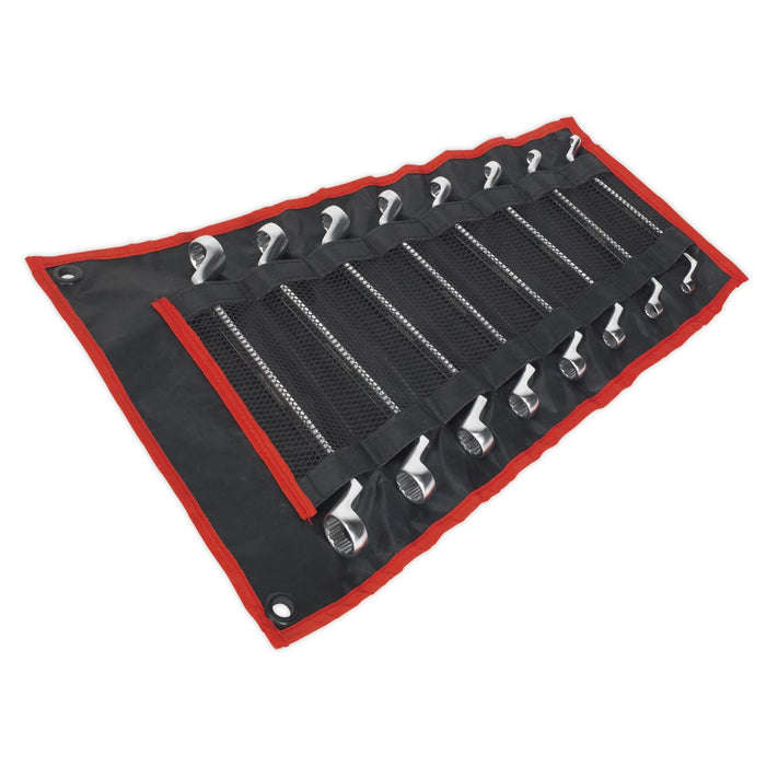 Sealey Offset Double End Ring Spanner Set 8pc Metric AK6327 Sealey - Dynamic Drive