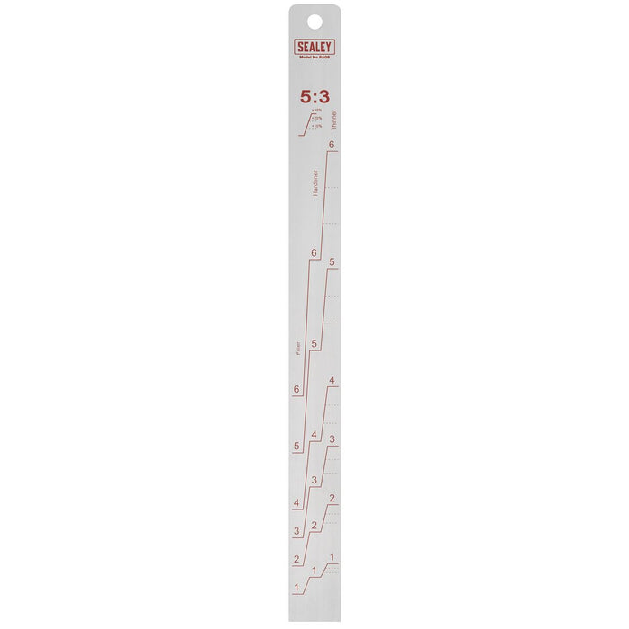 Sealey Aluminium Paint Measuring Stick 5:1/5:3 PA08 Sealey - Dynamic Drive