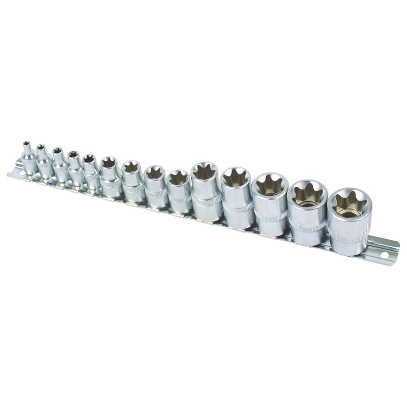 Laser Star Socket Set 1/4"D, 3/8"D, 1/2"D 14pc 3482 Laser - Dynamic Drive