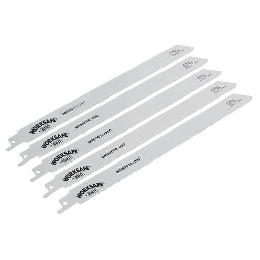 Sealey Reciprocating Saw Blade Metal 250mm 18tpi Pack of 5 WRS3014/250 Sealey - Dynamic Drive