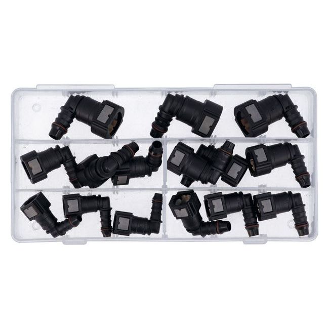 Connect Assorted 90 Angled Fuel Line Quick Connectors 15pc 34030 Tool Connection - Dynamic Drive