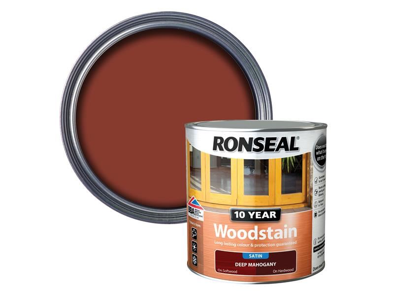 Ronseal 10 Year Woodstain Deep Mahogany 2.5 litre Ronseal - Dynamic Drive