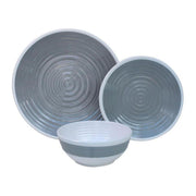 Outdoor Revolution Premium 12pc Melamine Plate and Bowl Set Pastel Grey Outdoor Revolution  - Dynamic Drive