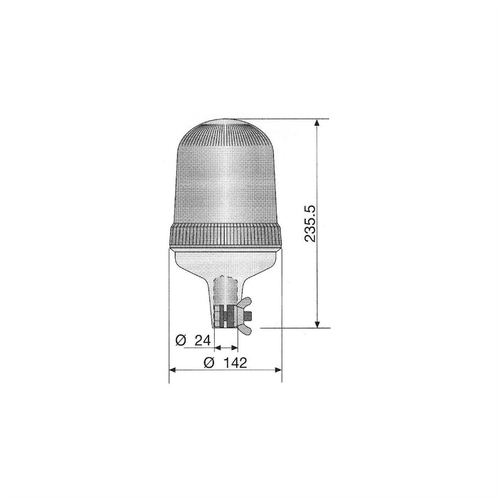 Ring Automotive RCV9930 Dual Voltage Pole Mount, Amber Ring Automotive - Dynamic Drive