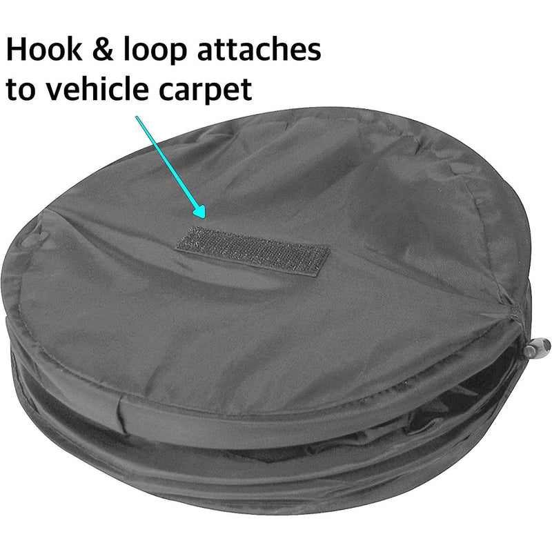 Car Bin Pop Up Black Dustbin Foldable Travel Rubbish Waste Basket Camping Sakura  - Dynamic Drive