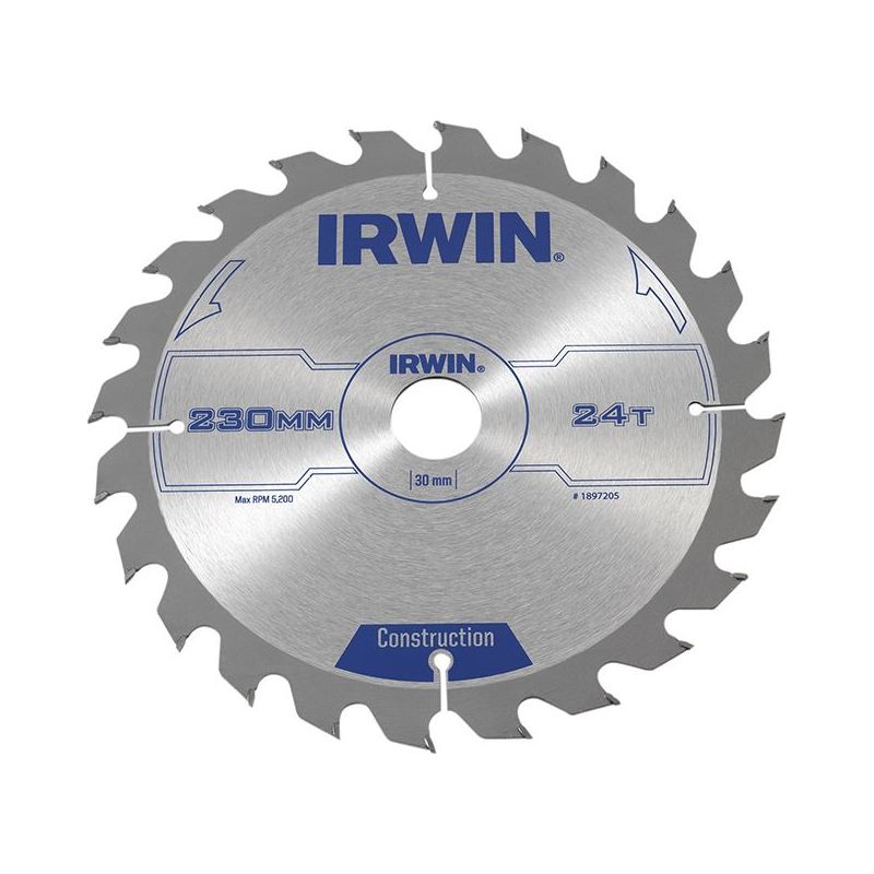 Irwin® Construction Circular Saw Blade 230 x 30mm x 24T ATB IRWIN® - Dynamic Drive
