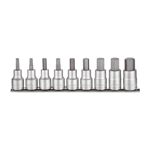 Teng Tools 1/2" Hex Bit Socket Clip Rail Set AF 9 Pieces Teng Tools - Dynamic Drive