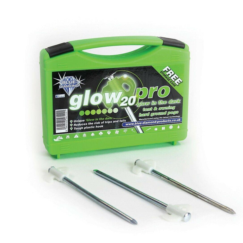 Blue Diamond Heavy Duty Glow Tent Pegs Case of 20 Blue Diamond - Dynamic Drive