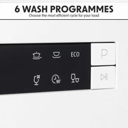 Baridi Tabletop Dishwasher 8 Place Settings 8L Capacity - White DH86 Baridi - Dynamic Drive