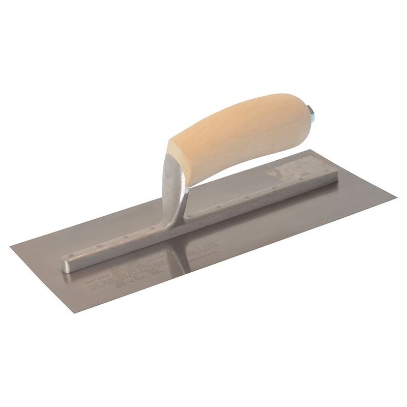 Marshalltown MXS1SS Plasterer's Finishing Trowel Stainless Steel Wooden Handle 11 x 4.1/2in Marshalltown - Dynamic Drive