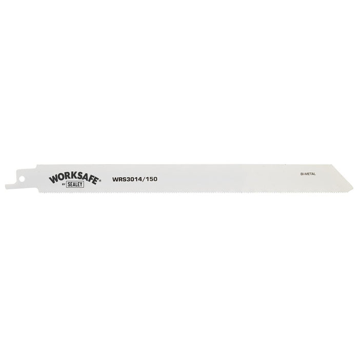 Sealey Reciprocating Saw Blade Metal 150mm 18tpi Pack of 5 WRS3014/150 Sealey - Dynamic Drive