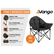 Vango Titan 2 Oversized Camping Chair (Excalibur) Vango - Dynamic Drive