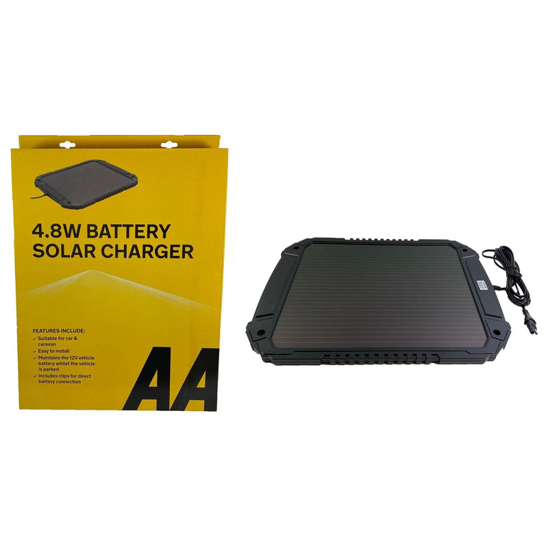 AA 4.8W XL 12V Car Van Caravan Solar Panel Trickle Battery Charger Power Supply AA - Dynamic Drive