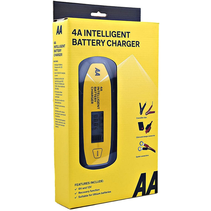 AA 4A Intelligent Battery Charger 4 AMP Car Van Smart Conditioner Starter 6V/12V AA - Dynamic Drive